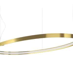 Panzeri ZERO Elipse messing 130 x 59 cm 2.700 Kelvin (Varm hvid farve)