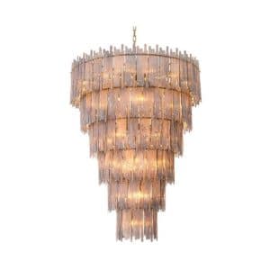 Saint Roch lysekrone børstet messing