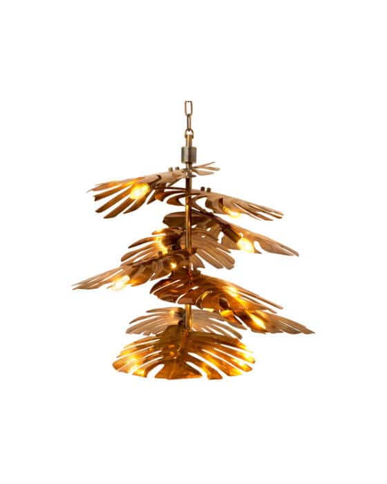 Tropique loftlampe i antik messing