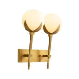 Alesa væglampe dobbelt antik messing