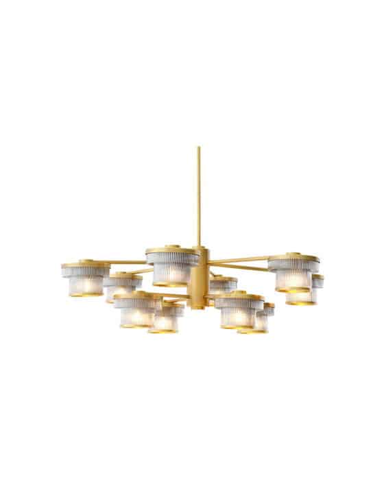 Andromeda lysekrone antik messing