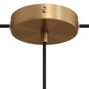 Creative Cables Roset Til 1 Lampe Ø12 Børstet Messing m. Sidehuller