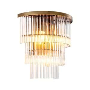 East væglampe i antik messing