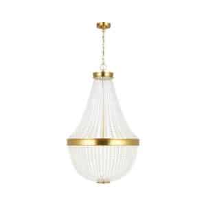 Summerhill krystal lysekrone messing